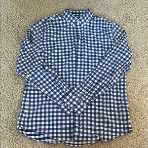EXPRESS Men’s Blue Plaid Button-Up